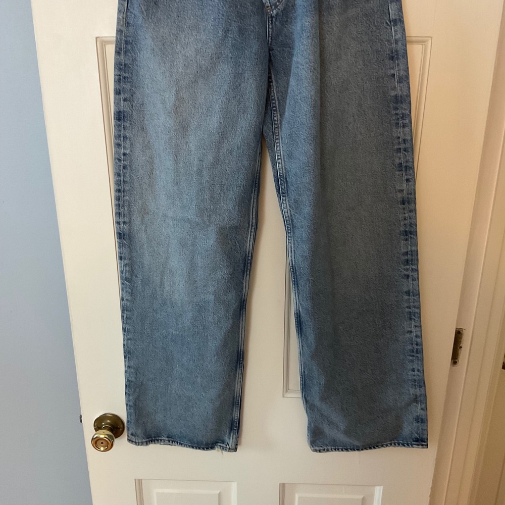 AGOLDE Arc Criss Cross Jean Conclusion Blue Wide Leg Denim Pants 27 NEW Jeans - Picture 6 of 13